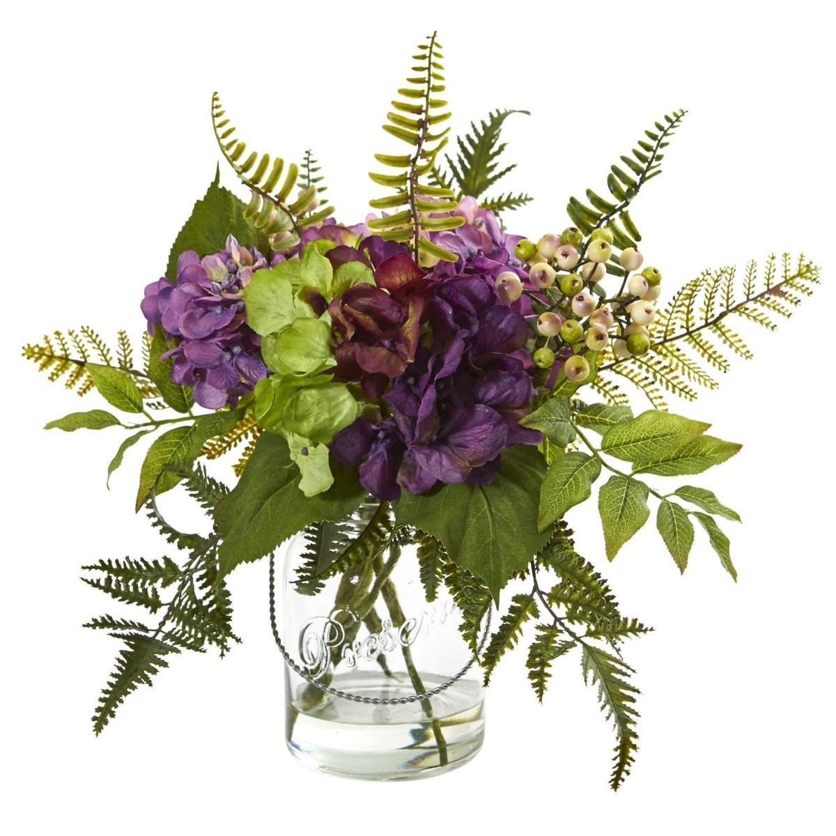 Shop For 14” Hydrangea & Berry Artificial Arrangement