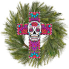 Shop For 14" Sugar Skull Cross Sign
