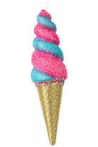 Shop For 14" Swirl Ice Cream Cone Ornament: Pink/Blue