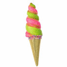 Shop For 14" Swirl Ice Cream Cone Ornament: Pink/Lime Green
