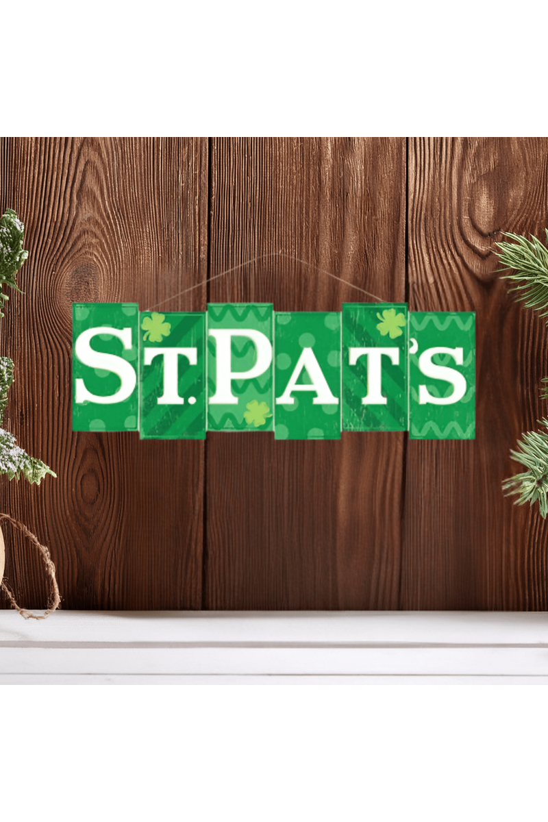 Shop For 14" Wooden Sign: St. Pat's Blocks