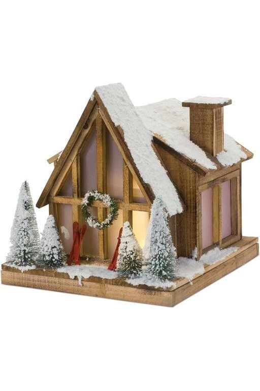 Shop For 14.5" Vintage Ski Lodge Lighted Display at Michelle's aDOORable Creations