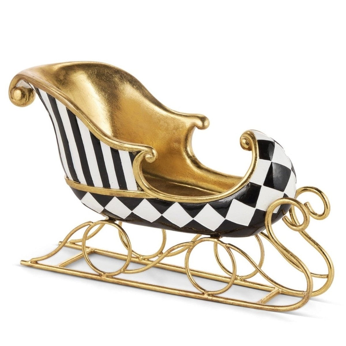 Shop For 14.5in Black and White Checkered Sleigh