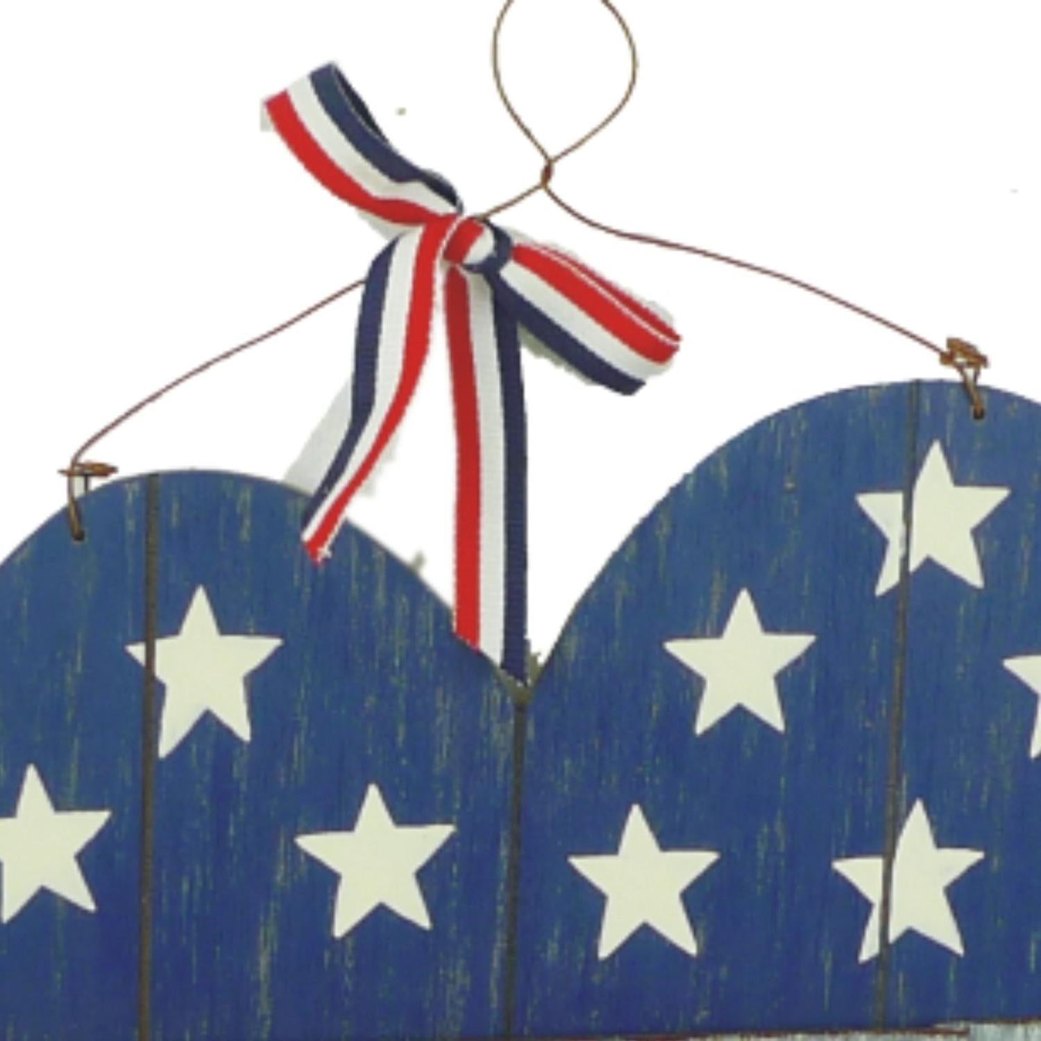 Shop For 14in July Fourth Heart Welcome Sign