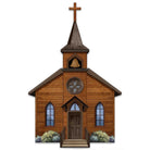 Shop For 14in Metal Embossed Church: Brown