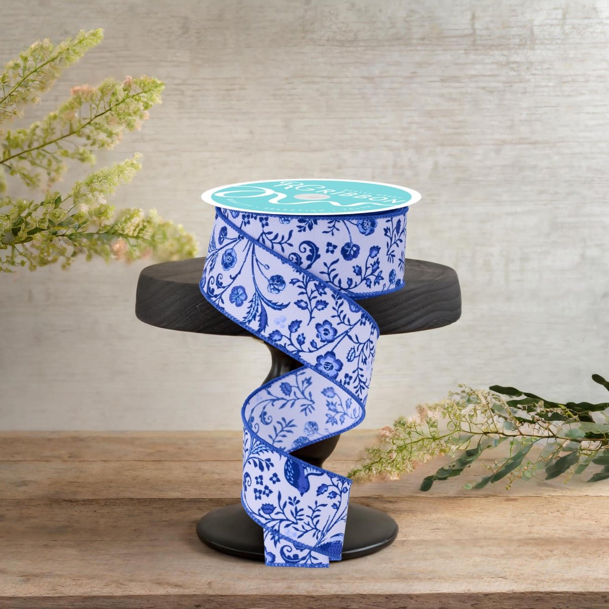 Shop For 1.5" Asian Chinoiserie Ribbon: Blue (10 Yards)
