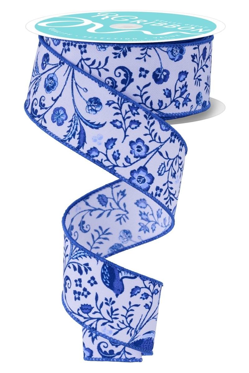 Shop For 1.5" Asian Chinoiserie Ribbon: Blue (10 Yards)