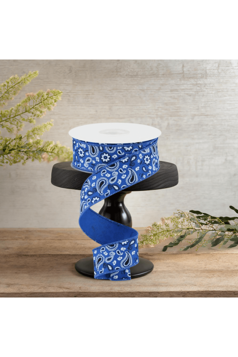 Shop For 1.5" Bandana Ribbon: Royal Blue (10 Yards)