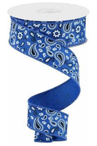 Shop For 1.5" Bandana Ribbon: Royal Blue (10 Yards) at Michelle's aDOORable Creations