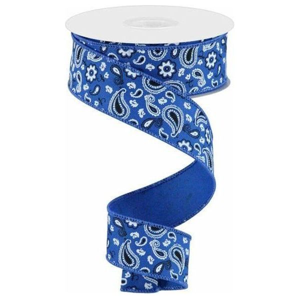 Shop For 1.5" Bandana Ribbon: Royal Blue (10 Yards) at Michelle's aDOORable Creations