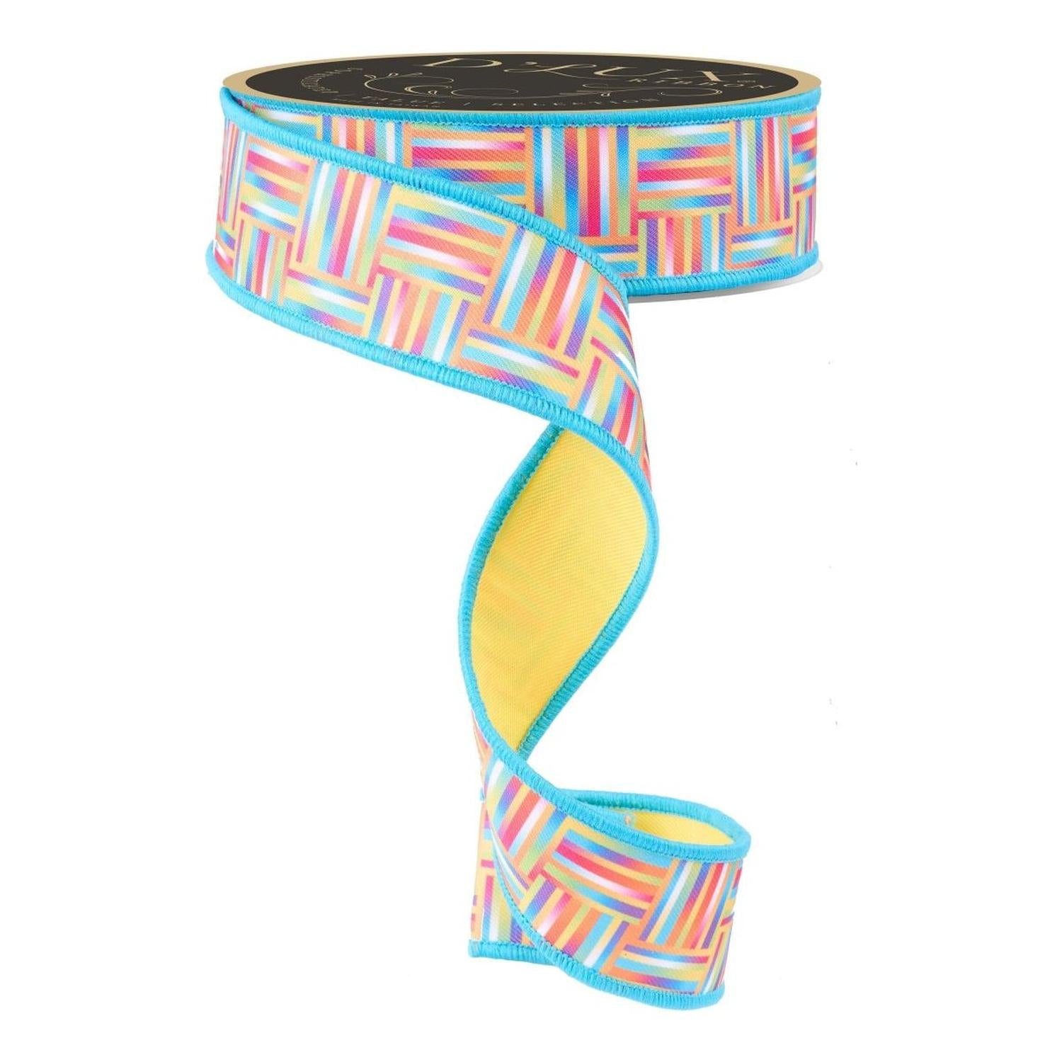 Shop For 1.5" Basketweave Fused Back Ribbon: Multi (10 Yards)