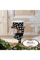 Shop For 1.5" Big Polka Dot Ribbon: Black & White (10 Yards)