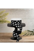 Shop For 1.5" Big Polka Dot Ribbon: Black & White (10 Yards)