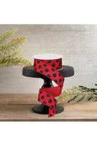 Shop For 1.5" Big Polka Dot Ribbon: Red & Black (10 Yards)