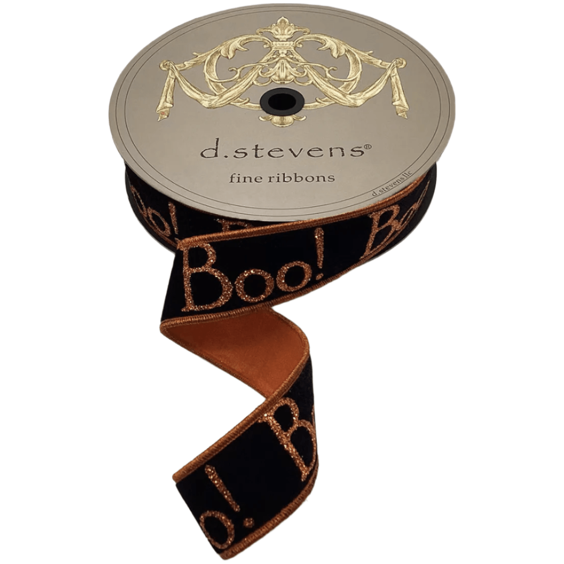 Shop For 1.5" Black Velvet Boo Glitter Ribbon (10 Yards)