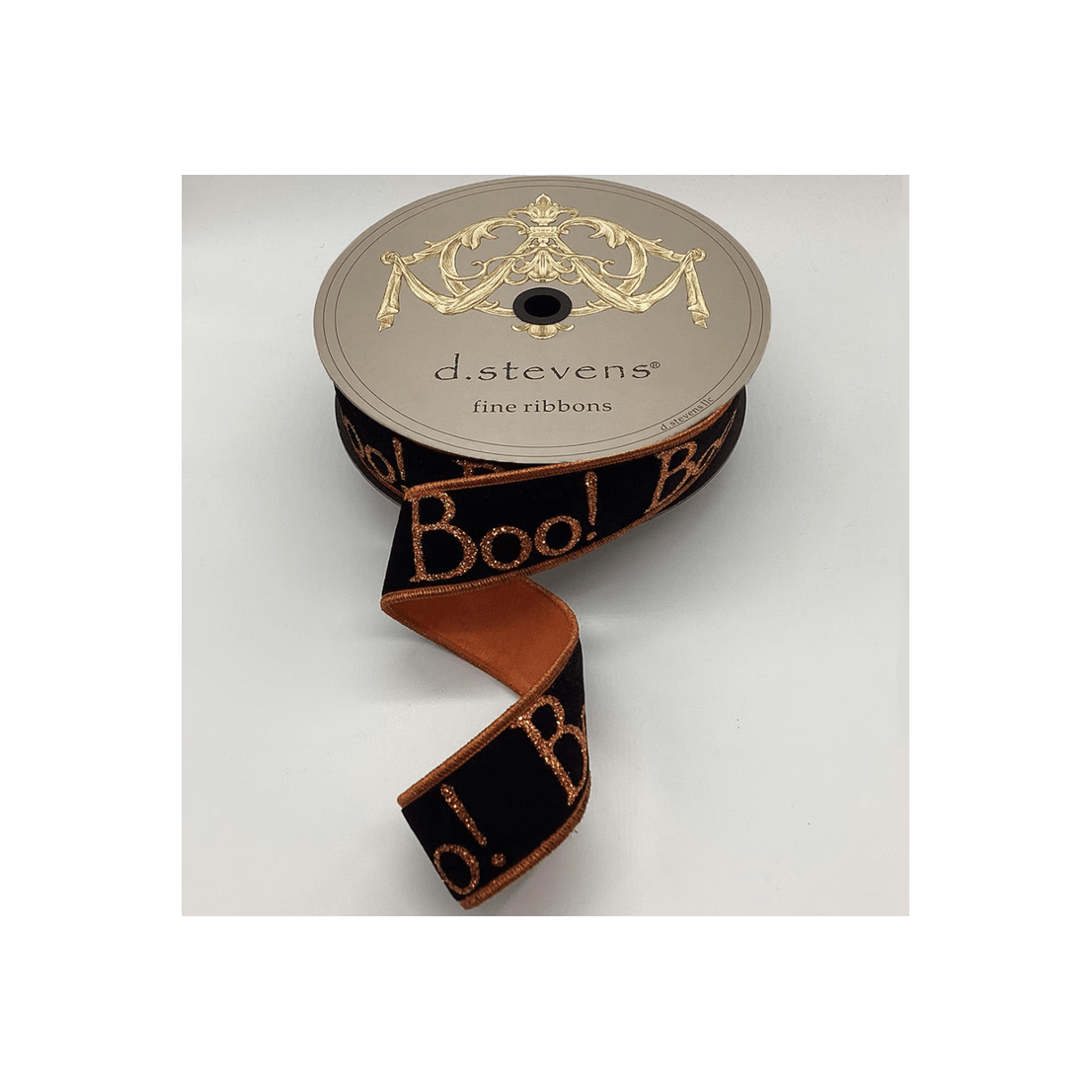 Shop For 1.5" Black Velvet Boo Glitter Ribbon (10 Yards)