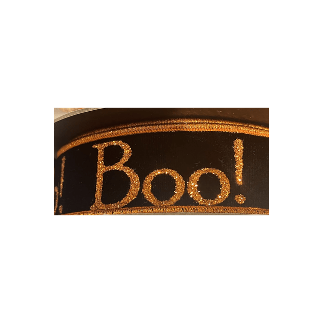 Shop For 1.5" Black Velvet Boo Glitter Ribbon (10 Yards)