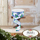 Shop For 1.5" Blueberry Ribbon: White (10 Yards)