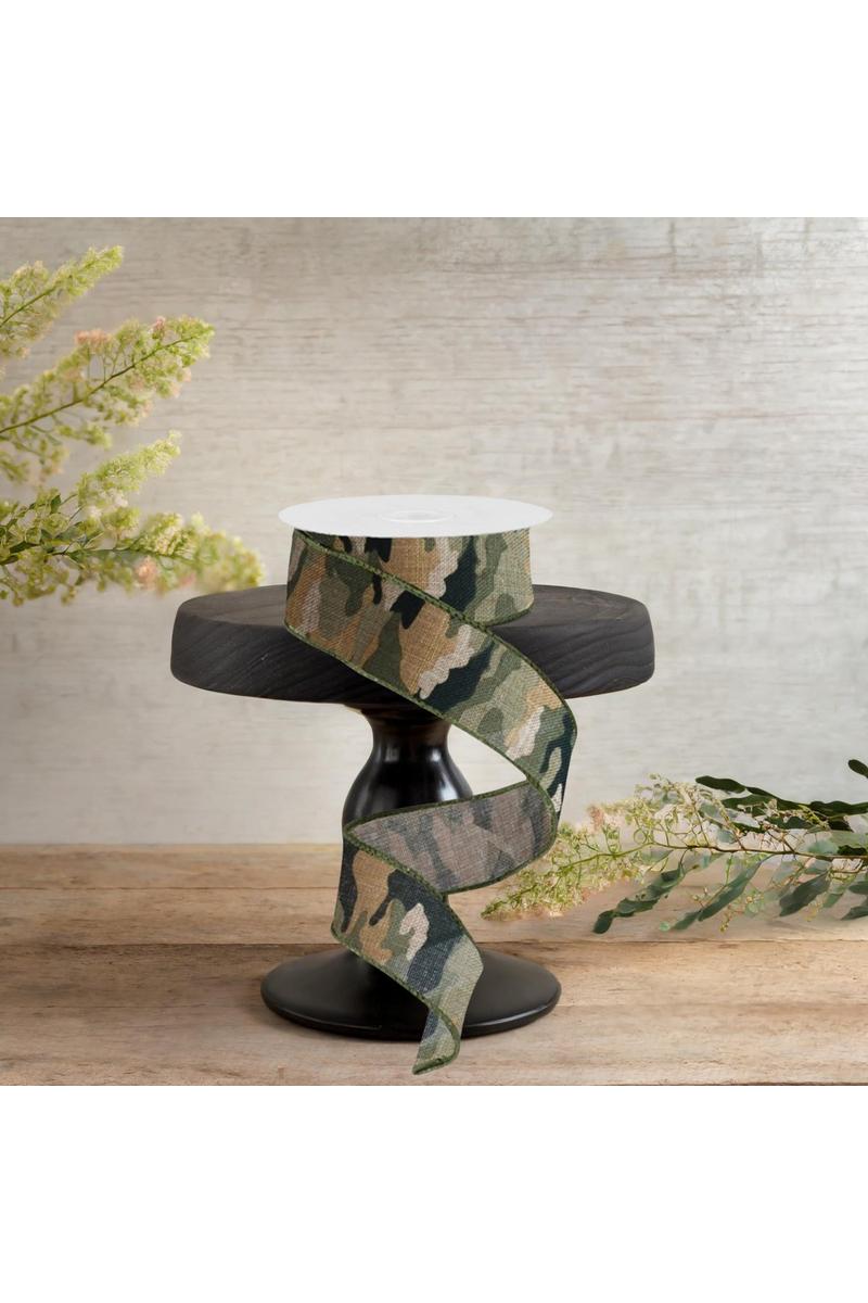 Shop For 1.5" Camouflage on Royal Ribbon: Camo (10 Yards)