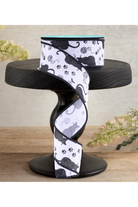 Shop For 1.5" Cat Silhouettes Ribbon: White & Black (10 Yards)