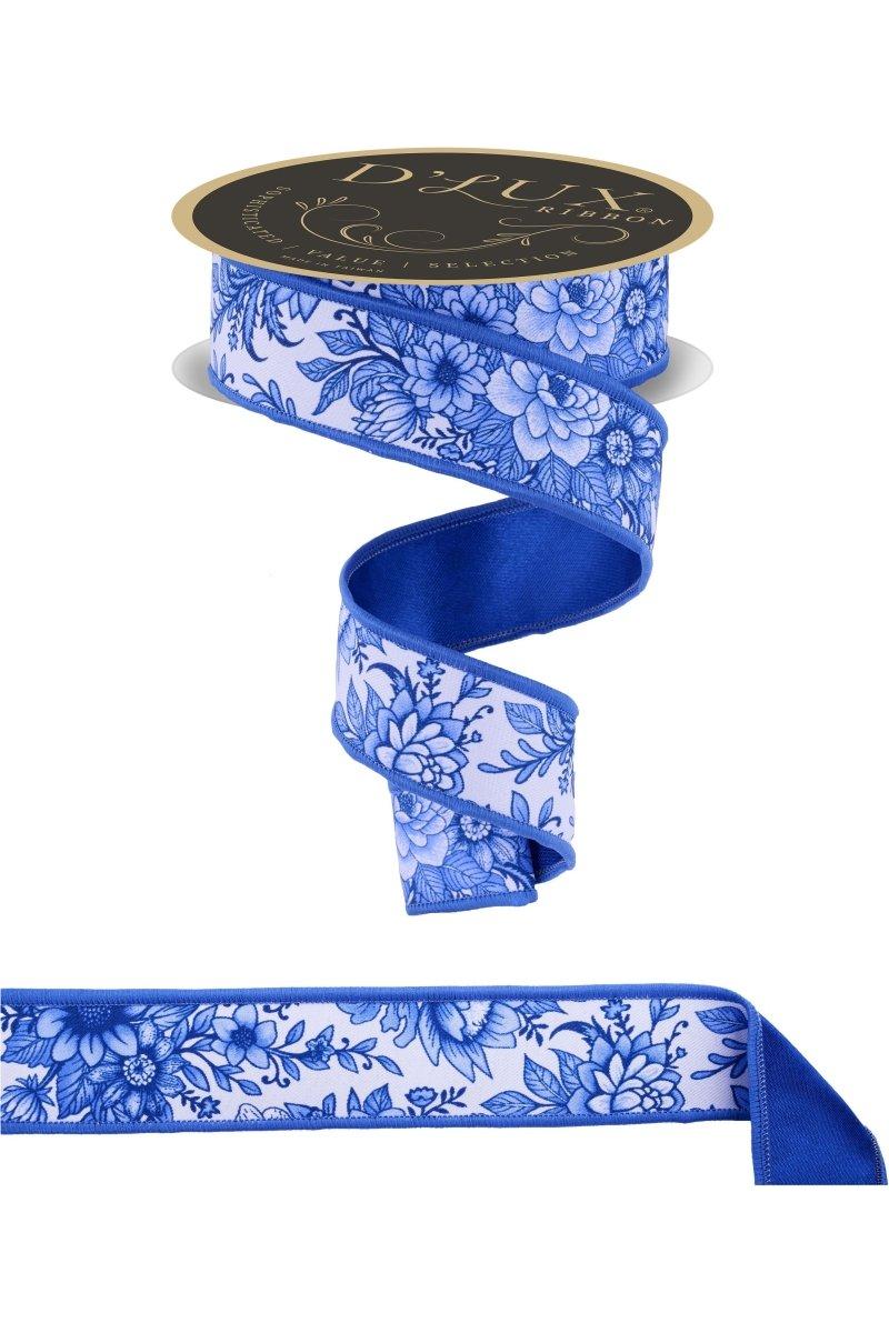 Shop For 1.5" Chinoiserie Fused Ribbon: Blue (10 Yards)