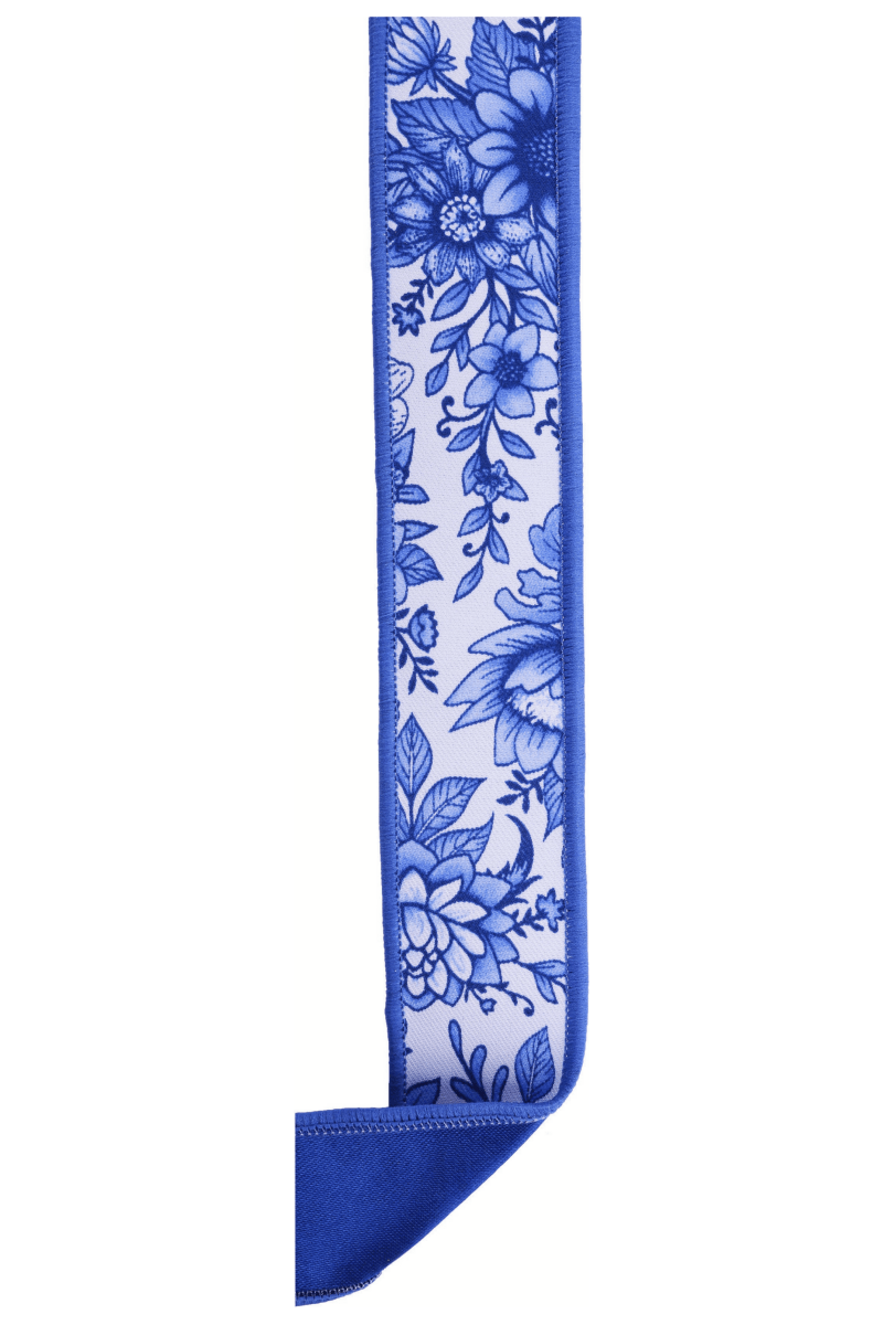 Shop For 1.5" Chinoiserie Fused Ribbon: Blue (10 Yards)