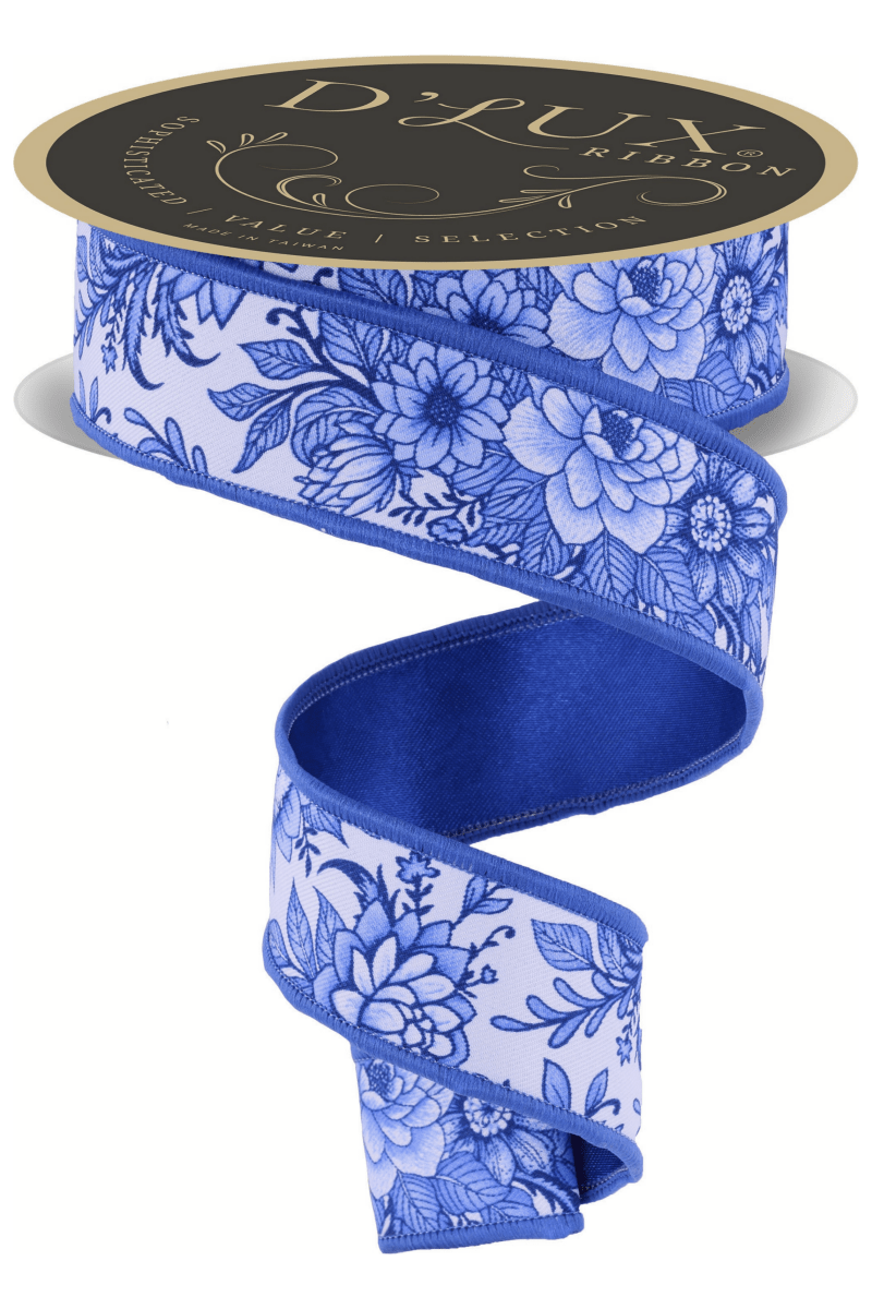 Shop For 1.5" Chinoiserie Fused Ribbon: Blue (10 Yards)