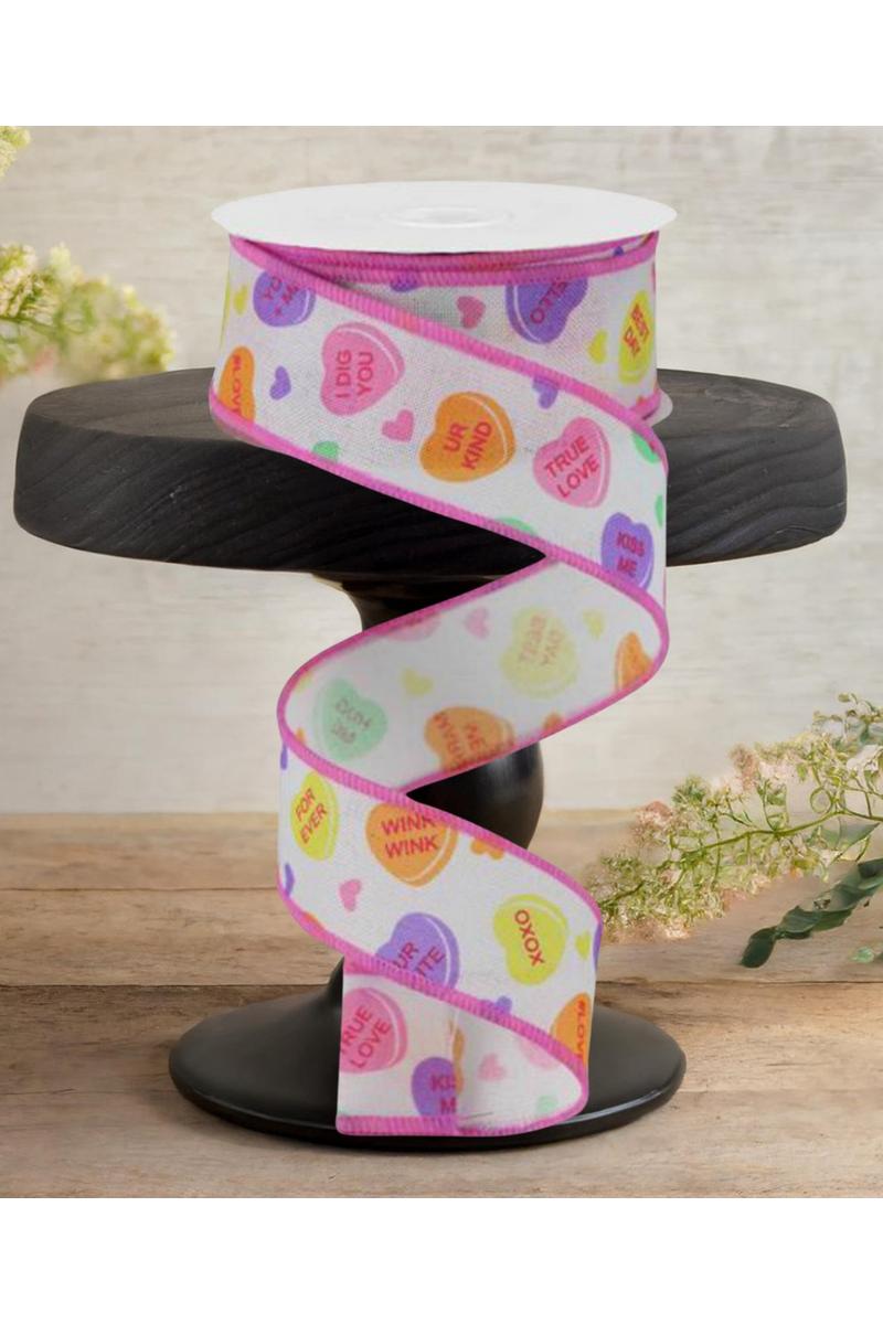 Shop For 1.5" Conversation Hearts Ribbon: Royal (10 Yards)