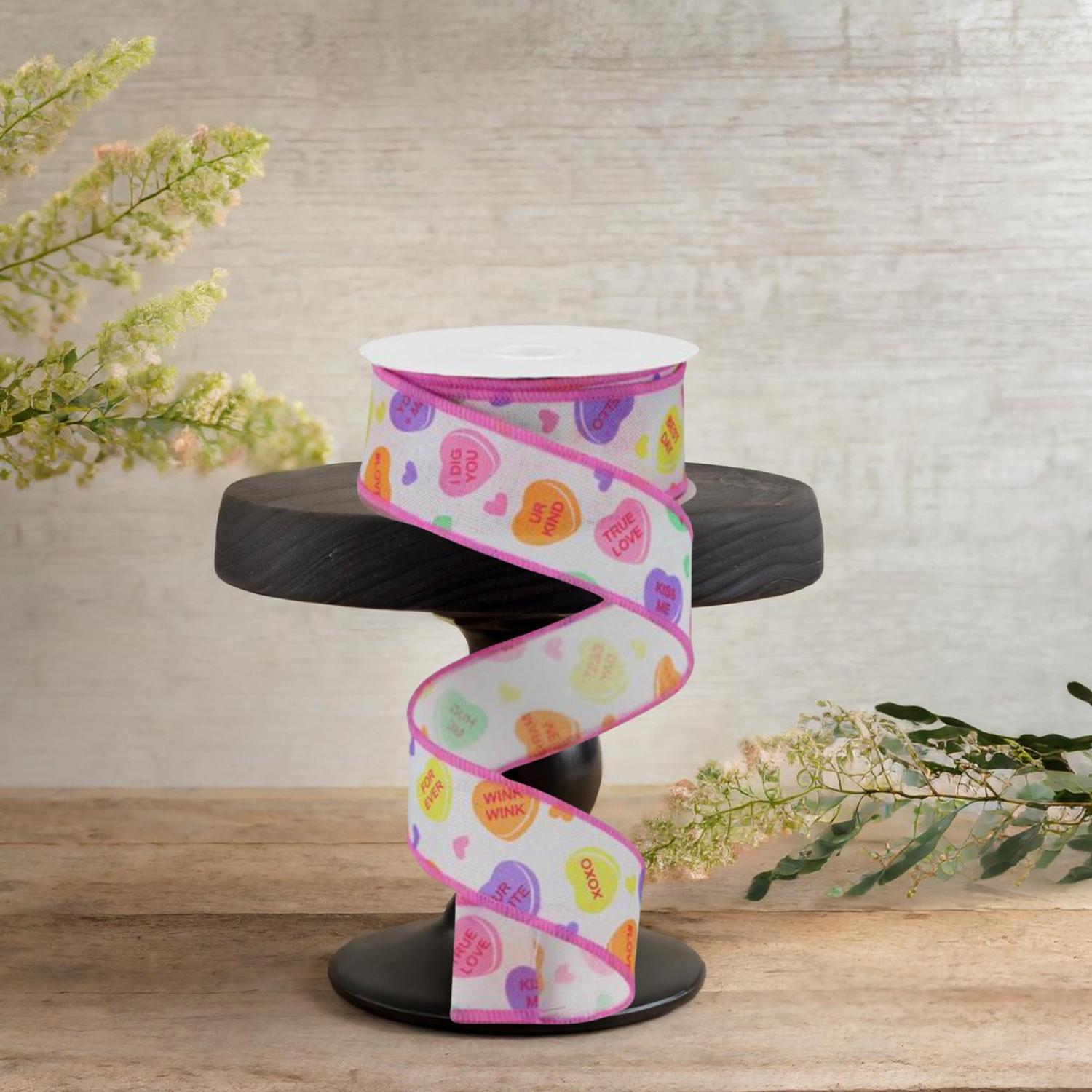 Shop For 1.5" Conversation Hearts Ribbon: Royal (10 Yards)