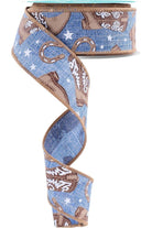 Shop For 1.5" Cowboy Boots Ribbon: Blue (10 Yards)