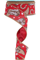 Shop For 1.5" Cowboy Boots Ribbon: Red (10 Yards)