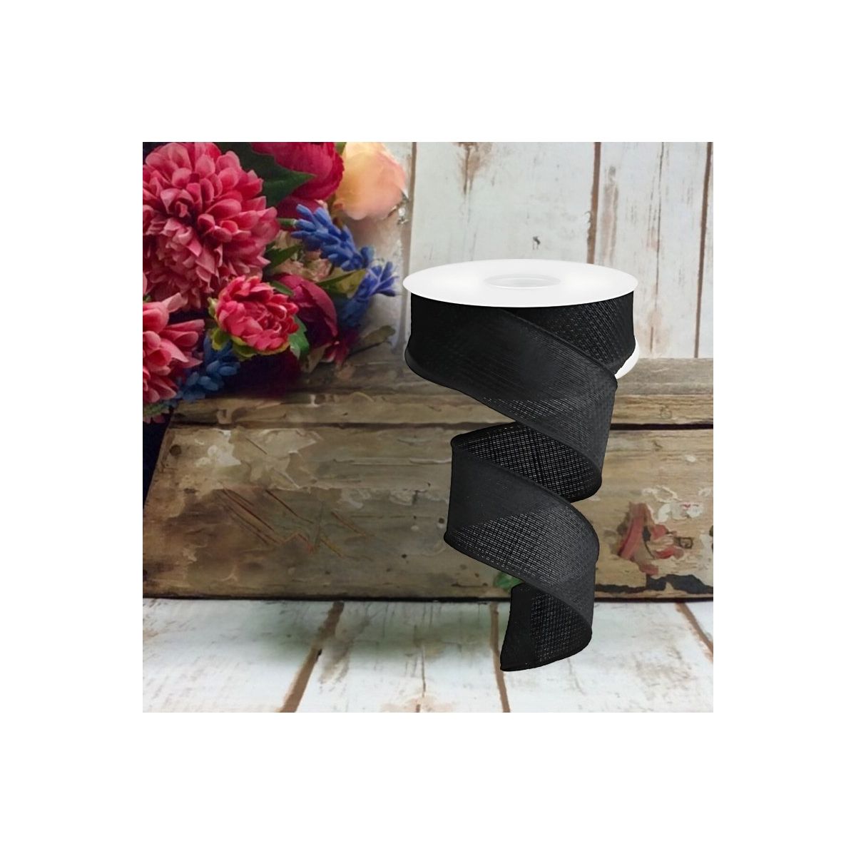 Shop For 1.5" Cross Royal Burlap Ribbon: Black (10 Yards)