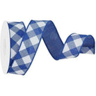 Shop For 1.5" Diagonal Check On Royal Ribbon: Royal Blue (10 Yards)