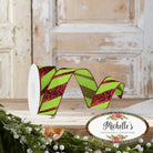 Shop For 1.5" Diagonal Glitter on Royal Ribbon: Lime Green (10 Yards)