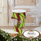 Shop For 1.5" Diagonal Glitter on Royal Ribbon: Lime Green (10 Yards)