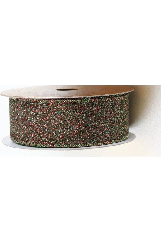 Shop For 1.5" Diamond Dust Ribbon: Ruby Emerald (10 Yards)