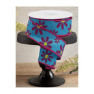 Shop For 1.5" Embroidered Daisy Ribbon: Light Teal (10 Yards)