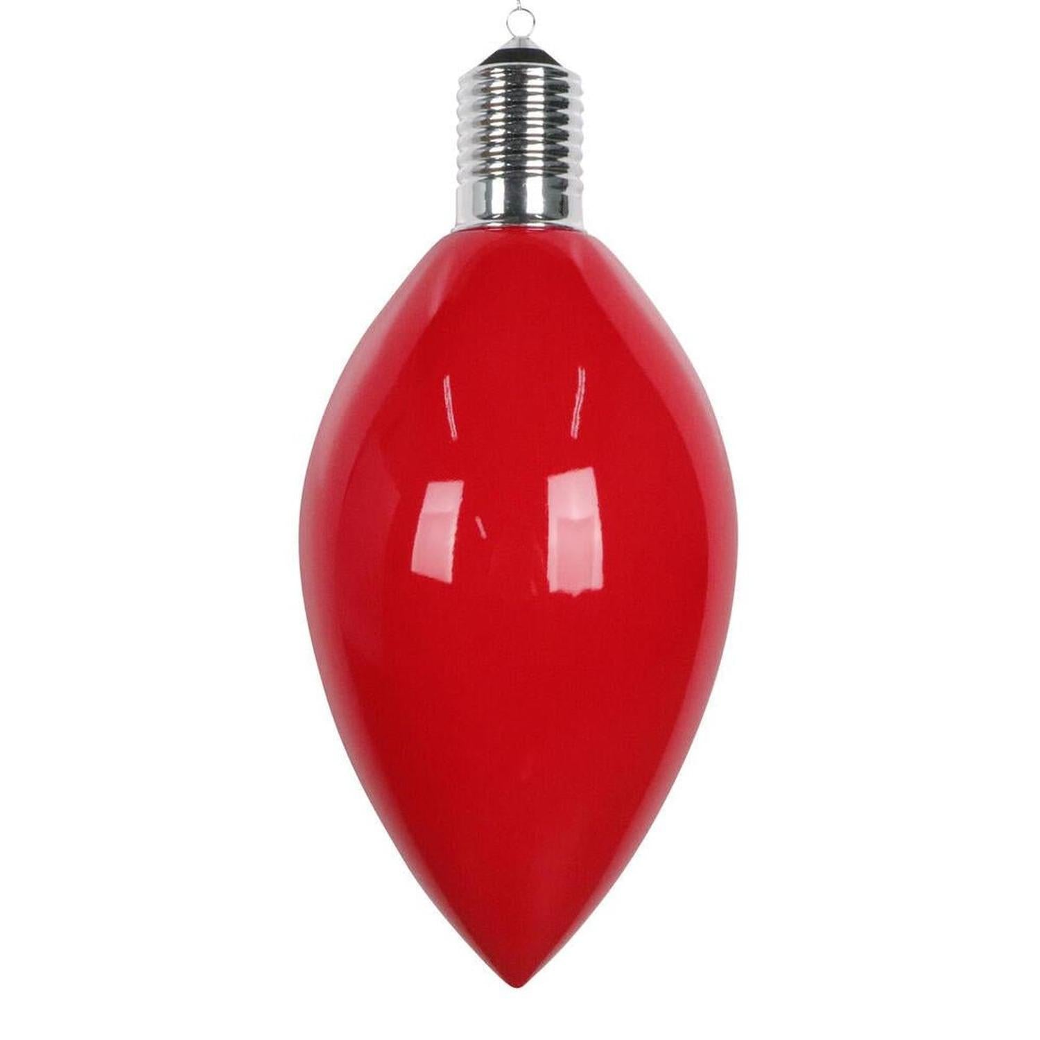 15" Enamel C9 Bulb Ornament: Red