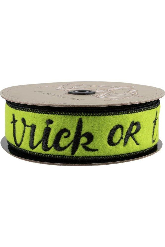 Shop For 1.5" Felt Trick or Treat Ribbon: Green (10 Yards) 18 - 4074