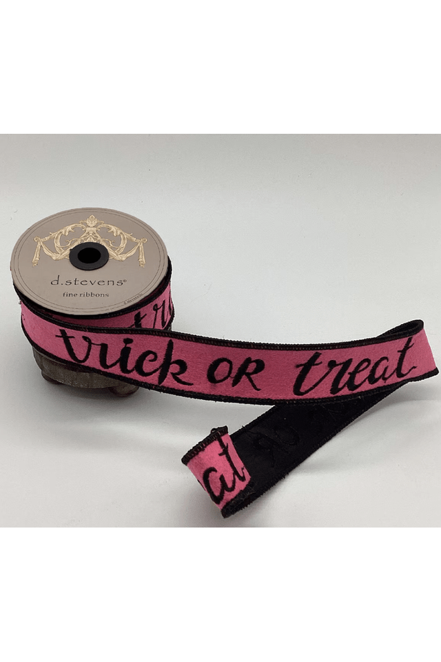 Shop For 1.5" Felt Trick or Treat Ribbon: Pink (10 Yards)