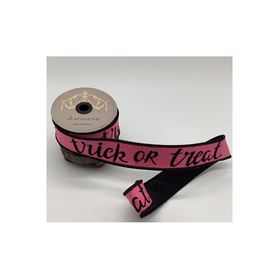 Shop For 1.5" Felt Trick or Treat Ribbon: Pink (10 Yards)