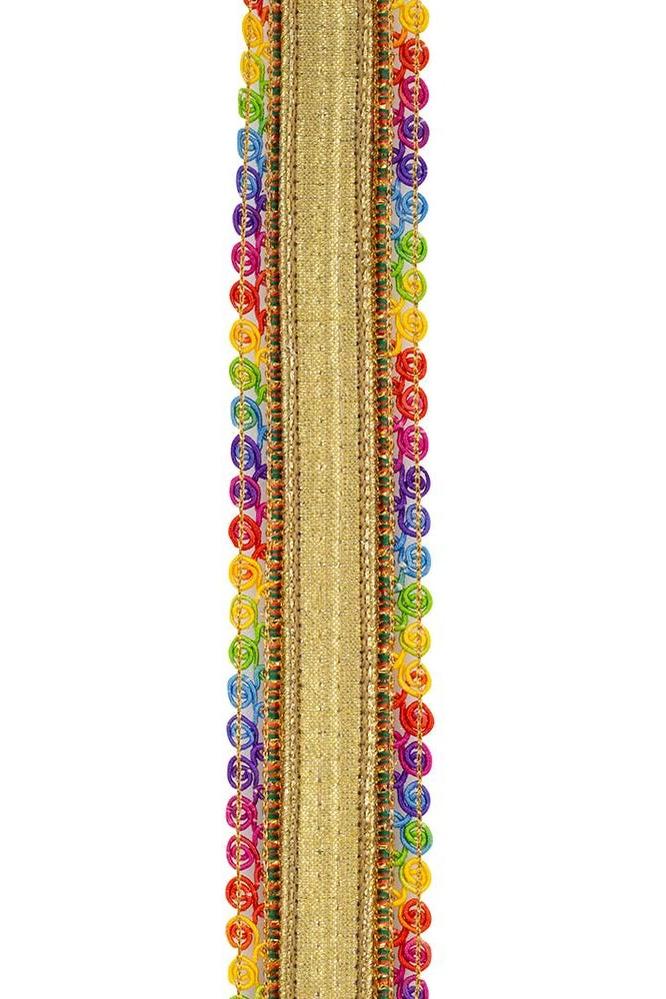 Shop For 1.5" Festive Jewel Trimming Ribbon: Gold (5 Yards)