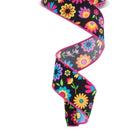 Shop For 1.5" Fiesta Florals Ribbon: Black (10 Yards)