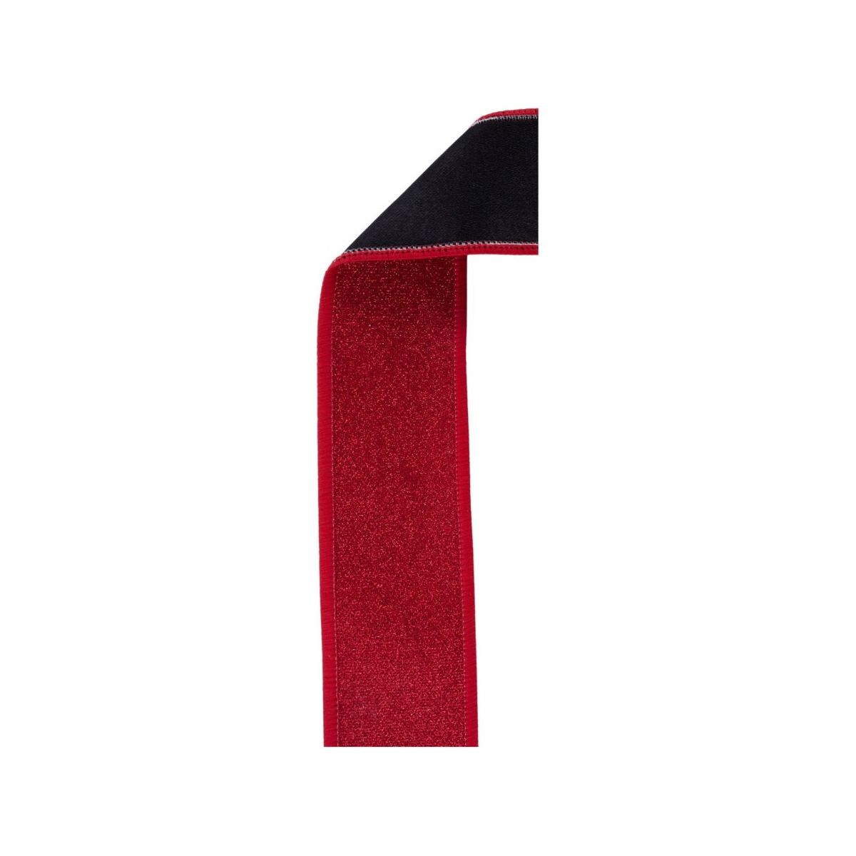 Shop For 1.5" Fine Glitter Fused Back Ribbon: Red/Black (10 Yards)