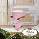 Shop For 1.5" Fine Glitter On Faux Royal: Light Pink (10 Yards)