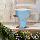 Shop For 1.5" Fine Glitter On Royal Ribbon: Pale Blue (10 Yards)