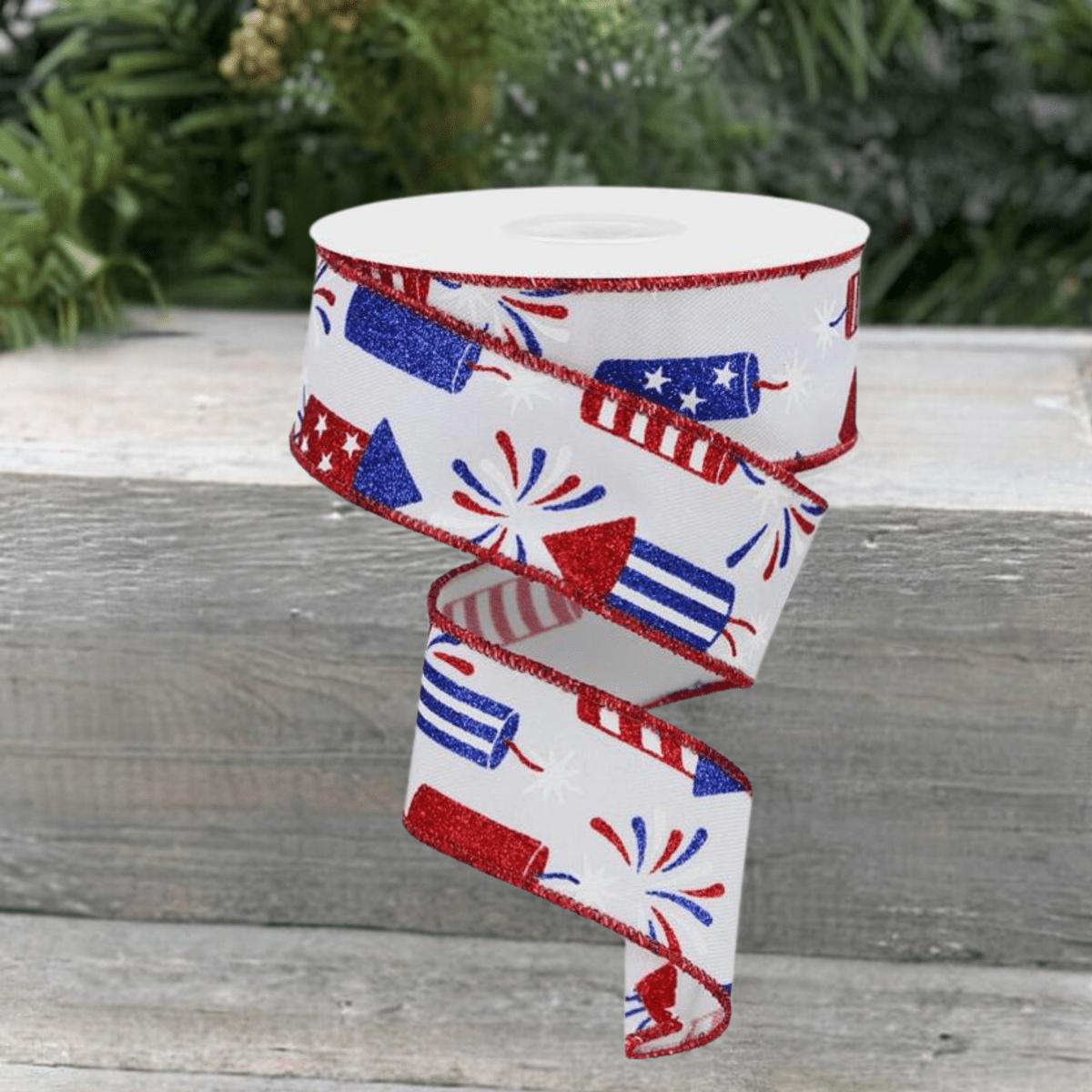 Shop For 1.5" Firecrackers Ribbon: White (10 Yards)
