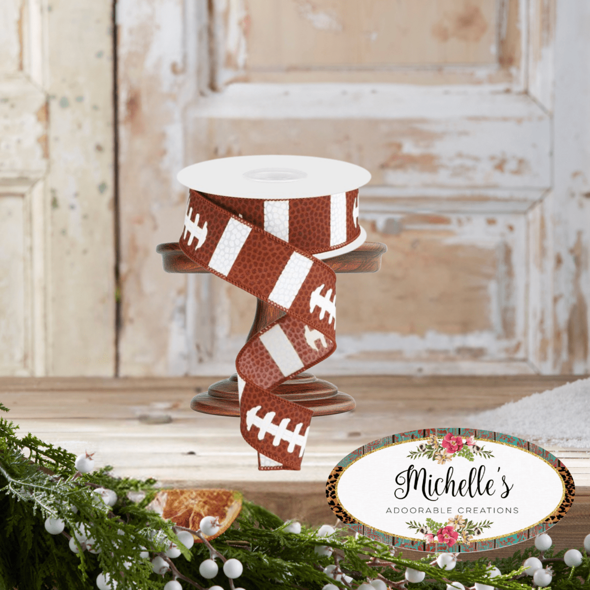 Shop For 1.5" Football Laces Ribbon (10 Yard)