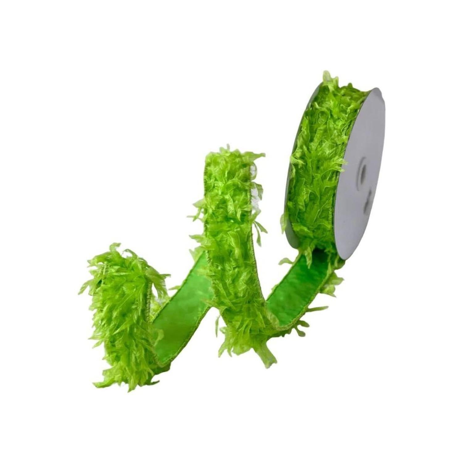 1.5" Furry Ribbon: Lime Green (10 Yards)
