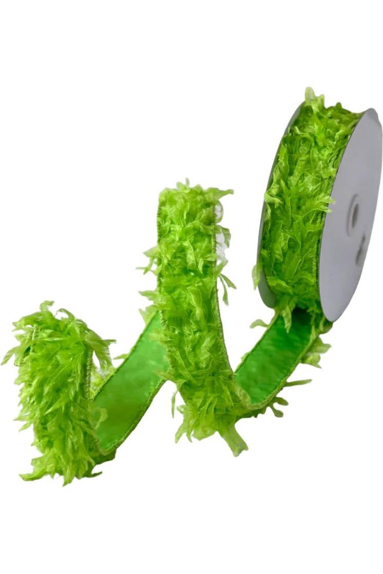 Shop For 1.5" Furry Ribbon: Lime Green (10 Yards) at Michelle's aDOORable Creations